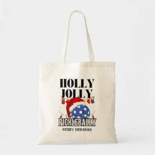 Tote Bag Noël HOLLY JOLLY PICKLEBALLY
