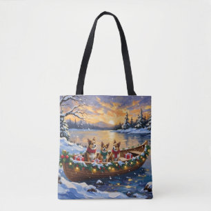 Tote Bag Noël Japonais Chin Bateau Vacances