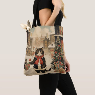 Tote Bag Noël Kitty Snowy