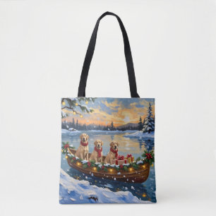 Tote Bag Noël Labrador Retriever Bateau Fêtes