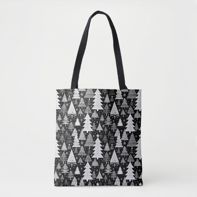 Tote Bag Noël monochrome (Devant)