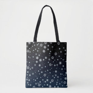 Tote Bag Noël : Motif de neige