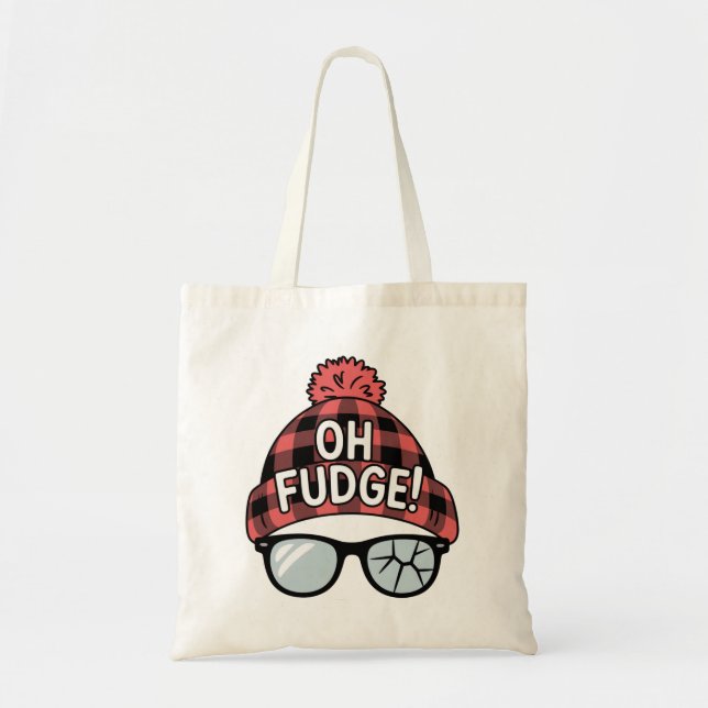Tote Bag Noël Oh Fudge Vacances De Noël Drôle De Fête  (Devant)