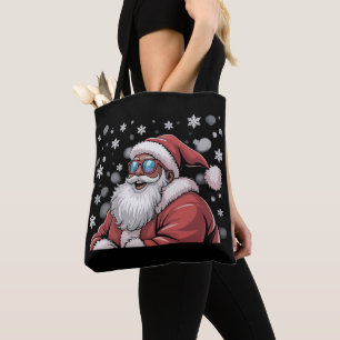 Tote Bag Noël Père Noël Afro-Américain Noir Xmas