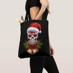 Tote Bag Noël Père Noël Jour Du Crâne Sugar Morts
