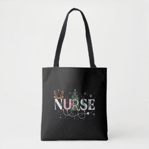 Tote Bag Noël Père Noël Préférée Infirmière Noël Cadeaux Fê