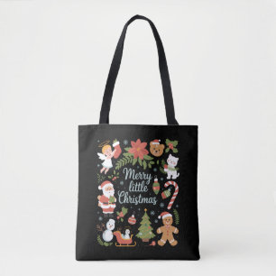 Tote Bag Noël peu joyeux vintage vacances rétro