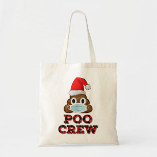 Tote Bag Noel Poo maillot visage Masque Poop Emoji Rouge