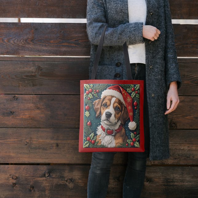 Tote Bag Noël Puppy Wonder (Créateur téléchargé)