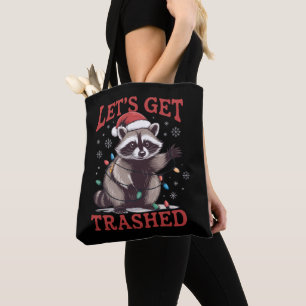Tote Bag Noël Raton laveur sauvage Poubelle Méme