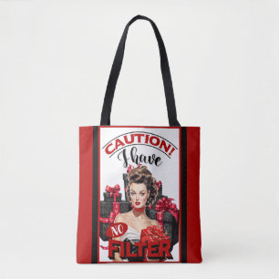Tote Bag Noël Rétro Sans Filtre Pin-Up
