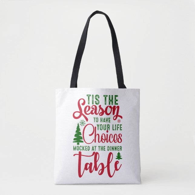 Tote Bag Noël saison de design de choix (Devant)
