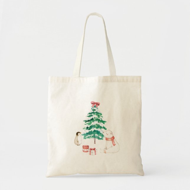 Tote Bag Noël tout blanc (Devant)