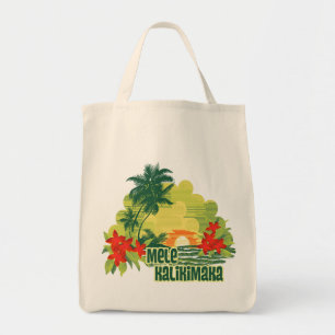 Tote Bag Noël tropical de Hawaïen d'île de Mele Kalikima