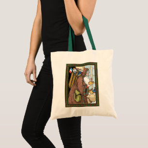 Tote Bag Noël vintage, jouets de Père Noël sabots chaussure