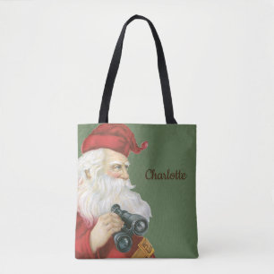 Tote Bag Noël vintage, Père Noël victorien antique