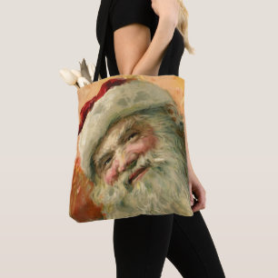 Tote Bag Noël Vintage, Portrait victorien du Père Noël