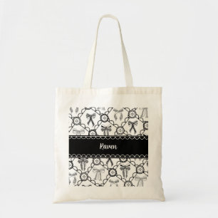 Tote Bag Nœud bordeaux coquette