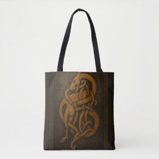 Tote Bag Nœud de serpent en vieux norrois avec bordure celt