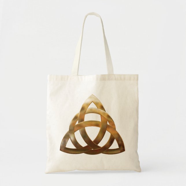 Tote Bag noeud de trinité d'or celtique (Devant)