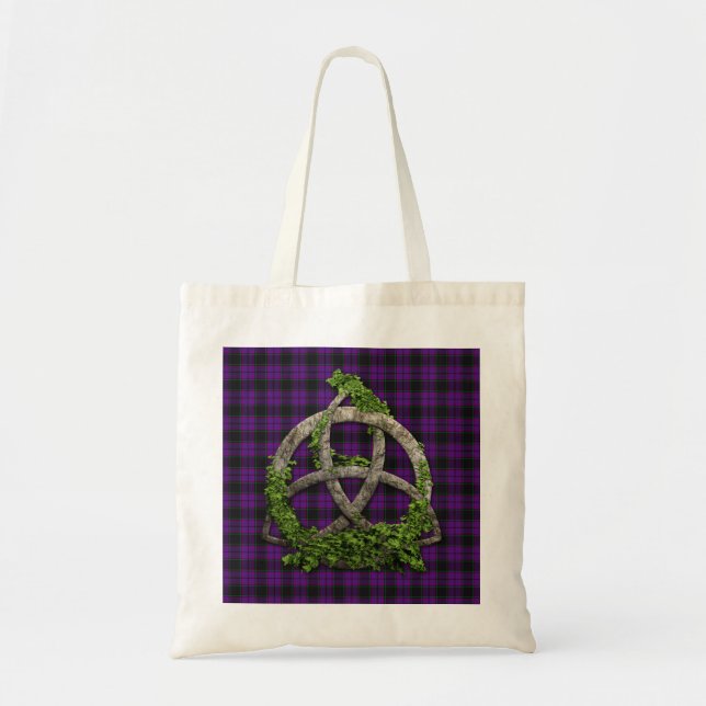 Tote Bag Noeud de trinité et tartan celtiques de Laird de (Devant)