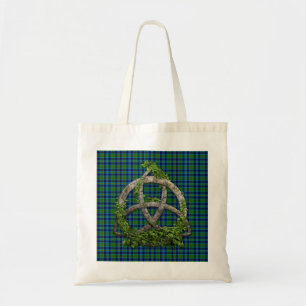 Tote Bag Noeud de trinité et tartan celtiques de Miller de