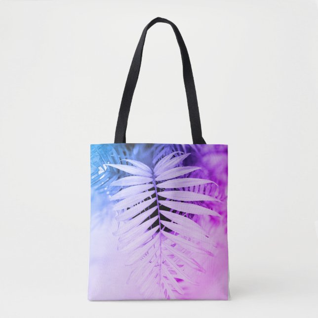 Tote Bag Noir et blanc Areca Leaf Miami (Devant)