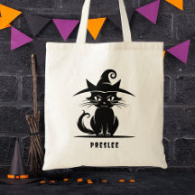 Noir et blanc mignon Halloween Chat enfants noirs