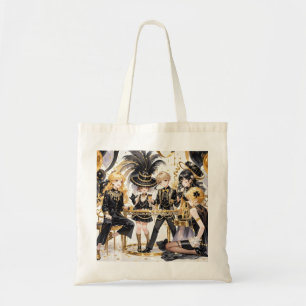 Tote Bag Noir et or, Luxe riche, style Moulin rouge
