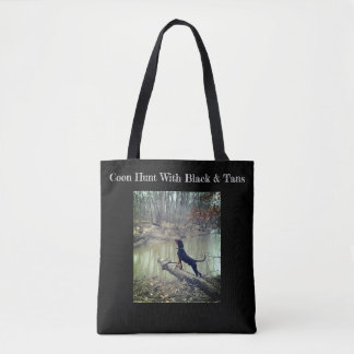 Tote Bag Noir et Tan coon hacher fourre-tout