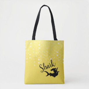 Tote Bag Noir jaune de requin