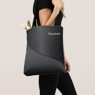 Tote Bag Noir texturé Corner Swoop