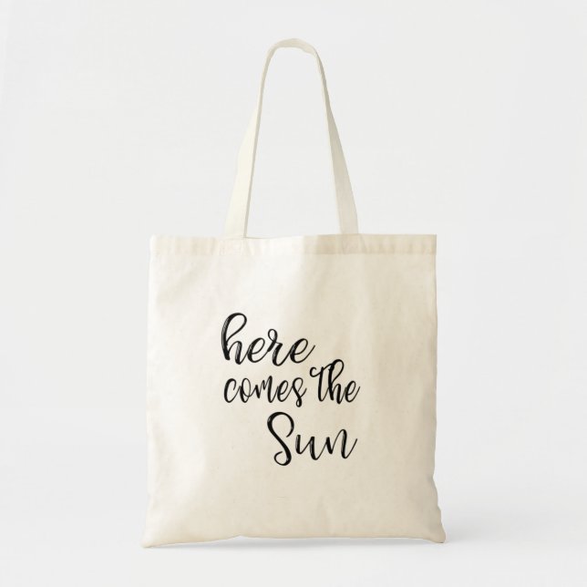 Tote Bag Noir "Voici Le Soleil" (Devant)