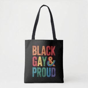 Tote Bag Noirs gays et fiers LGBTQ Noirs queers