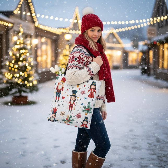 Tote Bag Noisette Ballet Noël Motif sans couture (Créateur téléchargé)