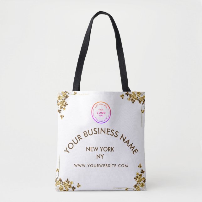 Tote Bag Nom commercial de logo moderne Site Web Promotionn (Devant)