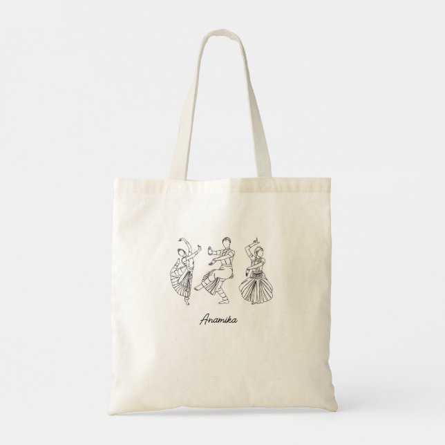 Tote Bag Nom coutumier de la danse Bharatanatyam (Dos)