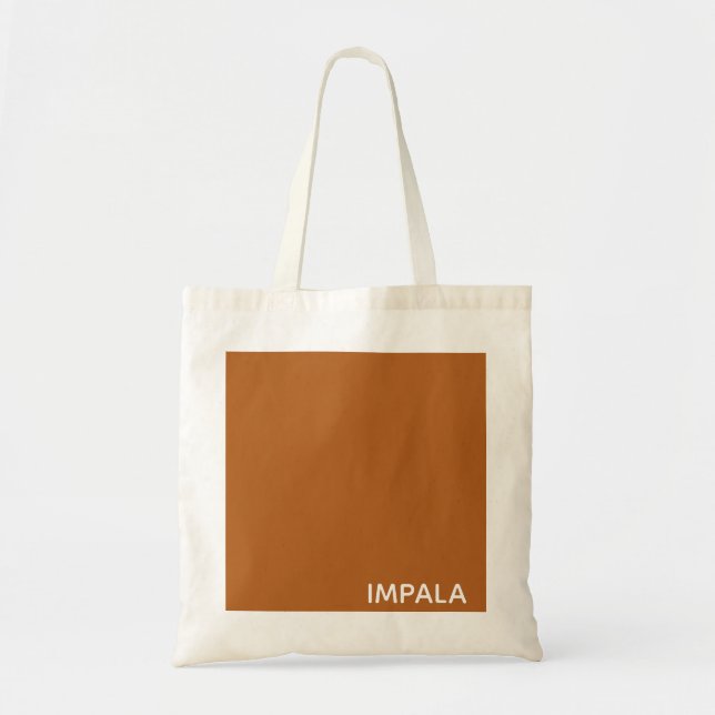 Tote Bag Nom de couleur brun Impala (Devant)