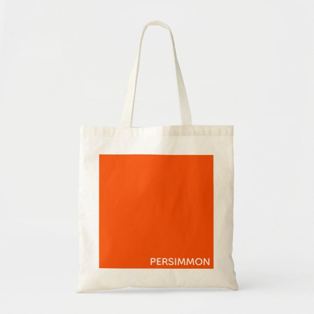 Tote Bag Nom de couleur rouge persimon (Devant)