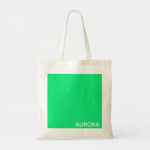 Tote Bag Nom de couleur verte Aurora