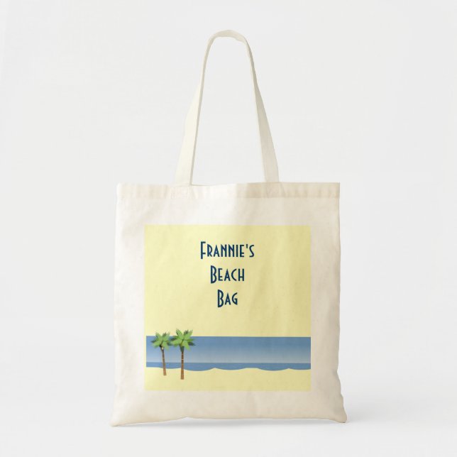 Tote Bag Nom de coutume de scène de plage de ressacs de (Devant)