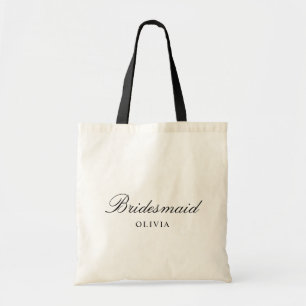 Tote Bag Nom de demoiselle d'honneur de style simple person