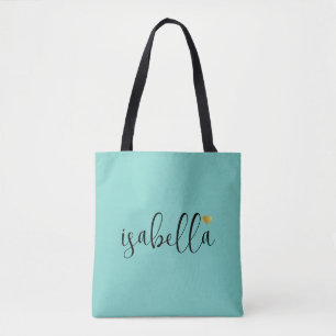 Tote Bag Nom de demoiselle d'honneur personnalisé Light Tea