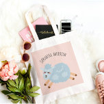 Tote Bag Nom de jeune fille Beauty Pastel Pink Sheep and Ki<br><div class="desc">Nom de jeune fille Beauty Pastel Pink Sheep and Kid</div>