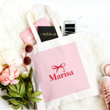 Nom de la boîte rose et rouge personnalisée