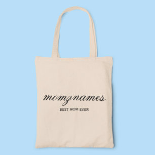 Tote Bag Nom de la calligraphie personnalisée de la meilleu