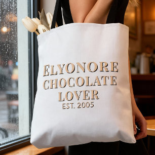 Tote Bag Nom de la crème établi amateur de chocolat