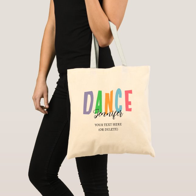 Tote Bag Nom de la danseuse personnalisée - Style de danse  (Devant (produit))