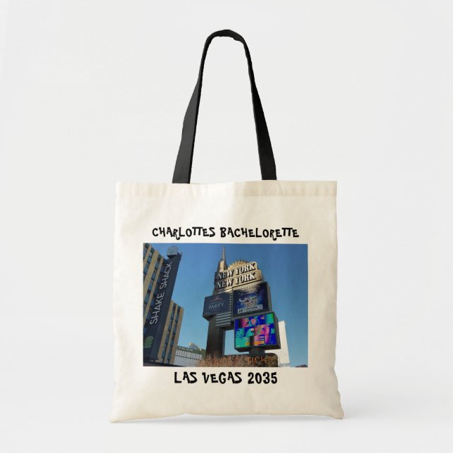 Tote Bag Nom de la fête de Bachelorette à Las Vegas et phot (Devant)