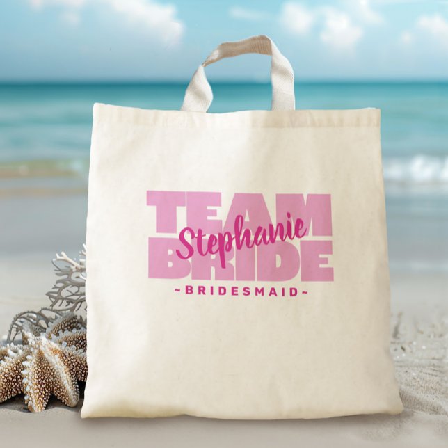 Tote Bag Nom de la fête de mariée de l'équipe Bridesmaid Pi (Créateur téléchargé)